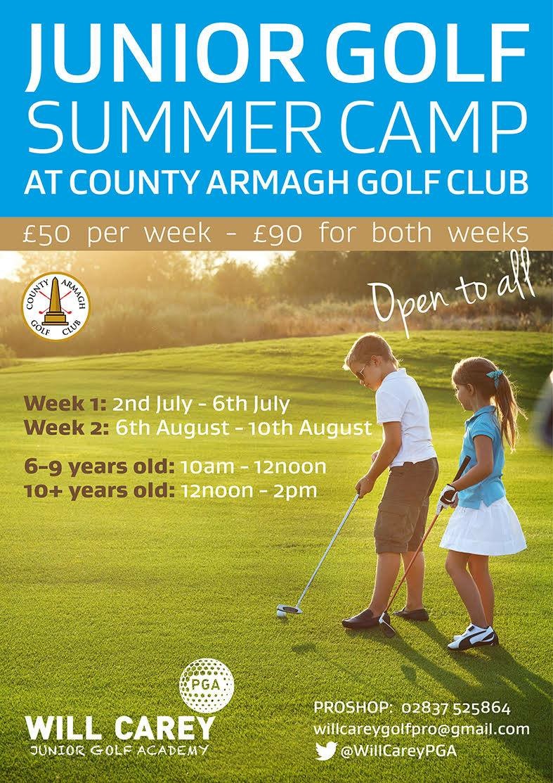 JUNIOR GOLF SUMMER CAMP County Armagh Golf Club Northern Ireland