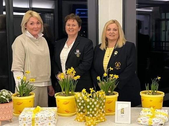 Lady Captain Karen Edgar Lady Vice Captain Lily McMullan and Alison Chestnutt Captain Dungannon Golf Club