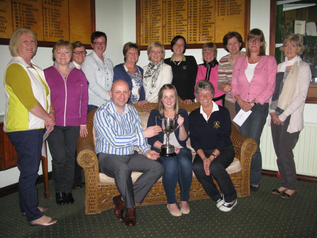 Front Row left to right: M Hawthorne sponsor Winner A Cannavan and Lady Captain H Johnston / Back Row Left to Right: U Cullinane, B Teahan, B Rice, N Spence,V Ellingham,L Megaw, E Oliver, W Beale, K Mallon, G Steed and M Brady